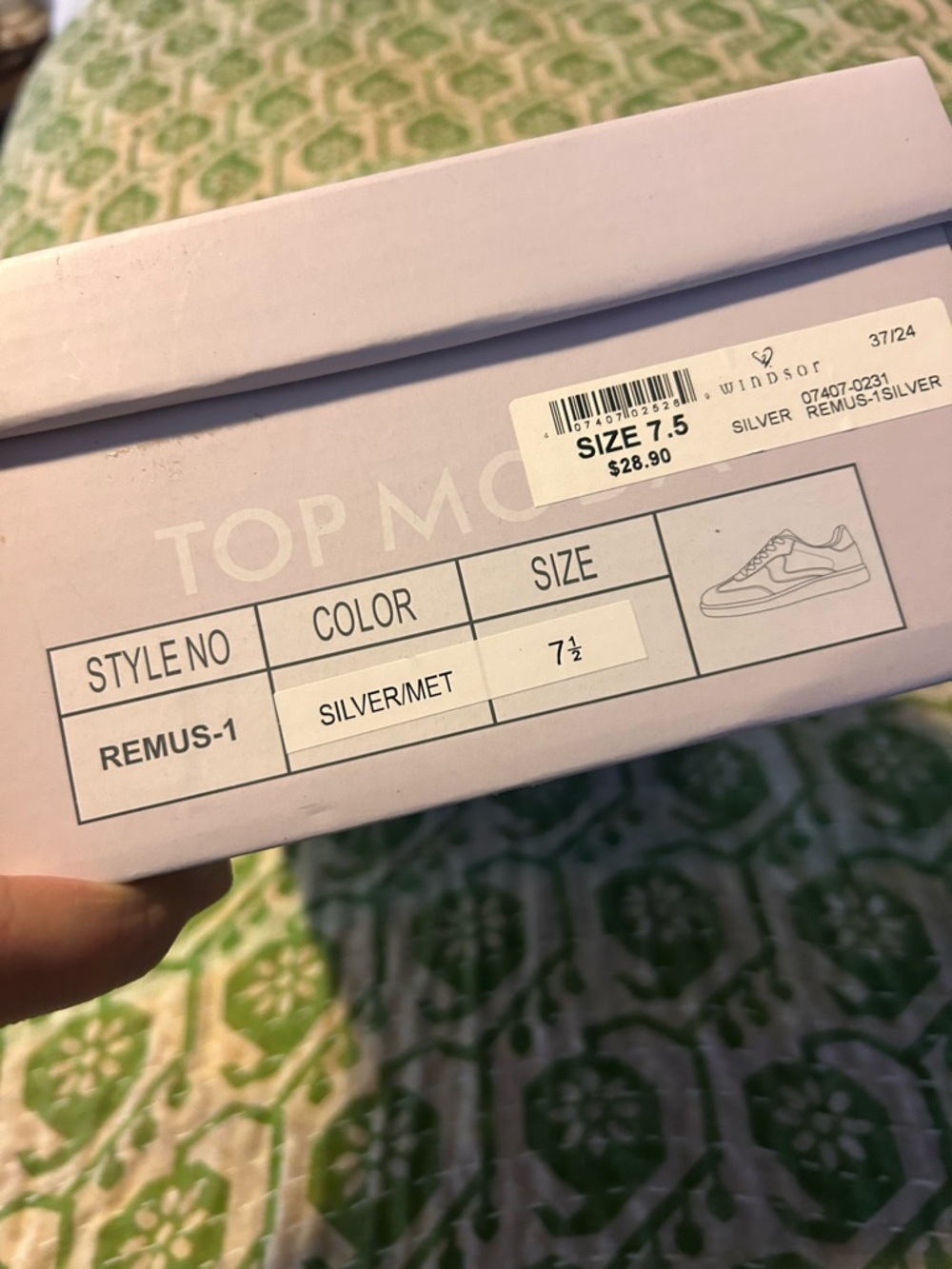 TOP Moda Silver Metallic Athletic Sneakers - Picture 5 of 6